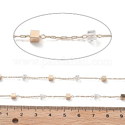 Catene fatte a mano in ottone e perline di vetro&nbsp;CHC-L051-07KCG-03