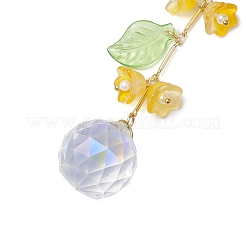 4 pz 4 colori fiore conchiglia perla rotonda perline appese acchiappasole&nbsp;HJEW-TA00292