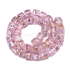Perles vernissées de feuille en argent manuelles&nbsp;FOIL-N004-01A-07