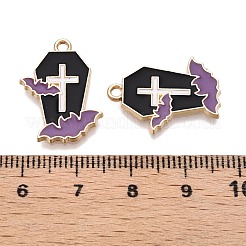 Pendenti smaltati in lega di placcatura a cremagliera a tema halloween&nbsp;ENAM-N056-357A
