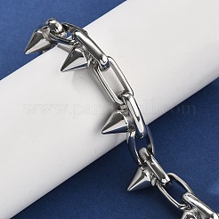 304 Edelstahl-Armbänder mit ovalen Gliederketten&nbsp;BJEW-A033-01P