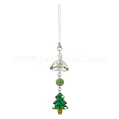 Decorazioni natalizie con pendenti in strass lavorati a mano in argilla polimerica e lampwork&nbsp;HJEW-TA00364
