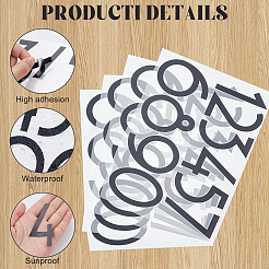 Nummer 0~9 Haustier selbstklebende reflektierende Briefkastenaufkleber&nbsp;DIY-WH20010-26C-02