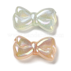 Bowknot placcatura UV perline acriliche iridescenti arcobaleno luminose&nbsp;LACR-R001-03A