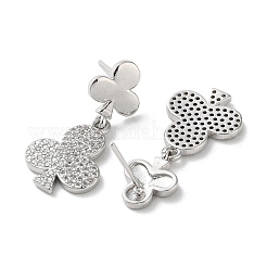 Ohrstecker aus Messing mit Pavé-Zirkonia für Damen und Herren&nbsp;EJEW-M258-10P