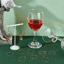 Accessoires de boucles d'oreilles créoles en laiton plaqué longue durée&nbsp;KK-UN0002-45C
