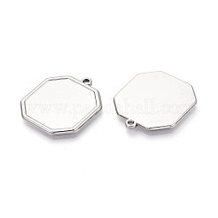 Cabochon-Fassungen für Anhänger aus Edelstahl 304&nbsp;STAS-N108-72P