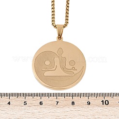 Collane con ciondolo buddista per meditazione e yoga&nbsp;NJEW-K283-33G