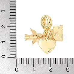 Gestellvergoldete europäische Anhänger mit klarem Zirkonia in Pavé-Fassung&nbsp;KK-P279-46G