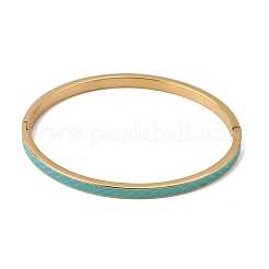 Armreifen mit Scharnierverschluss aus emailliertem Edelstahl 304 für Damen&nbsp;SA-CBAC920-15G-01