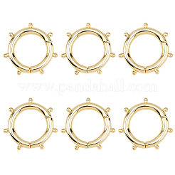 6 Stück Messing-Federtorringe&nbsp;KK-SC0007-74