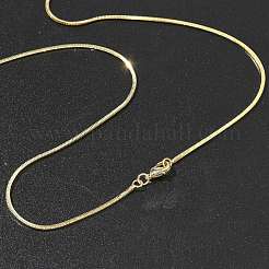 Collares de cadena de serpiente de latón con revestimiento de rejilla de 1.5 mm para mujeres y hombres&nbsp;MAK-L044-13G