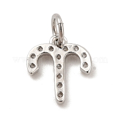 Ottone micro spianare fascino zirconi&nbsp;KK-E077-02P-08