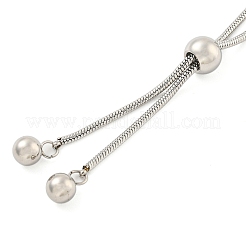 Colliers pendentifs en acier inoxydable 304 à perles rondes anti-ternissement pour femmes&nbsp;NJEW-G137-01P