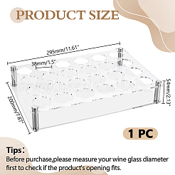Support organisateur de mini verres à shot en acrylique à 24 trou&nbsp;ODIS-HY0001-06