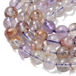Perles et brins de quartz fantôme violet naturel&nbsp;G-L644-D01-6mm