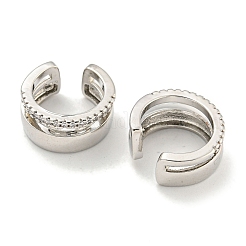 Messing Micro Pave Zirkonia Manschette Ohrringe&nbsp;EJEW-C104-096P
