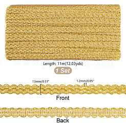 Ruban dentelle ondulée polyester 11 m&nbsp;OCOR-WH0088-26A