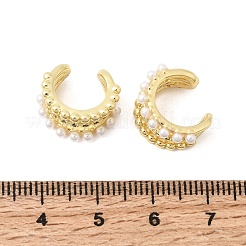 Messing Micro Pave klare Zirkonia Manschette Ohrringe&nbsp;EJEW-C186-01B-G