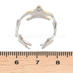 Offene Manschettenringe aus Edelstahl 304&nbsp;RJEW-Z138-01GP-02