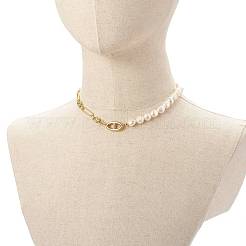 Collane di perline di perle barocche naturali&nbsp;NJEW-JN03595