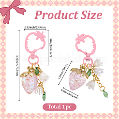 1 colgante de fresa acrílico decorativo.&nbsp;KEYC-BM0001-25A