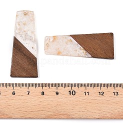 Colgantes de resina opaca y madera de nogal&nbsp;RESI-T058-04M