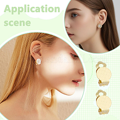 Boucles d'oreilles à clip en acier inoxydable 304&nbsp;STAS-ME0001-62G