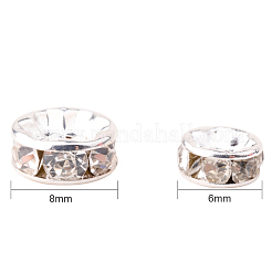 Messing versilbert Mittleren Osten Strass Zwischenperlen&nbsp;RB-PH0001-08S-NF