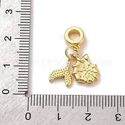 Messing emaille europäischen baumeln perlen&nbsp;KK-Q098-38G-A