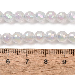Chapelets de perles en agate naturelle électrolytique&nbsp;G-B191-A07-6mm-01