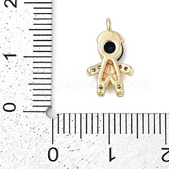 Porte micro ouvrent pendentifs zircone cubique en laiton de placage&nbsp;KK-H509-37G-01