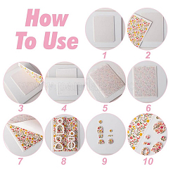 5 Stück 5 Stile Keramik Ton Wassertransferpapier&nbsp;DIY-ME0001-99B