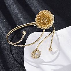 Bracelets manchettes en alliage à coussinets pour filles et femmes&nbsp;LS-AJEW-A063-01B-G