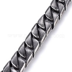 Bracelets à chaînes gourmettes en acier inoxydable 304&nbsp;BJEW-E346-17AS