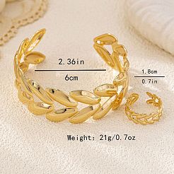 Sets aus Weizenlegierung mit Armreif und Manschettenringen&nbsp;FS-WG1F87C-01