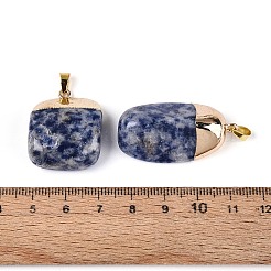 Pendenti con diaspro blu naturale&nbsp;G-N360-05G-05-01