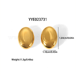 Mode oval 304 Edelstahl Ohrstecker & Anhänger Halsketten Sets für Frauen&nbsp;BL8928-1