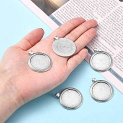 Supports de cabochon en alliage de style tibétain&nbsp;X-TIBEP-N003-71AS