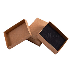 Kraft Baumwolle gefüllt Pappe Papier Schmuck Set Boxen&nbsp;CBOX-R036-11A