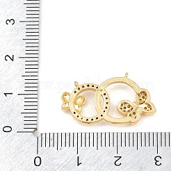 Dijes de conector de circonio cúbico transparente con micro pavé de latón&nbsp;RB-CBAB488-08G