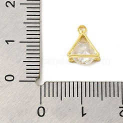 Pendentifs et breloques en laiton plaqué or 18 carat véritable avec micro pavé de zircones cubiques&nbsp;KK-S396-05D
