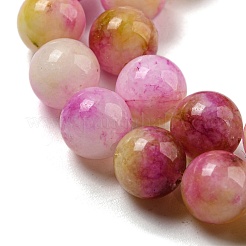 Hilos de cuentas de jade amarillo teñido natural&nbsp;G-Q160-A01-01A