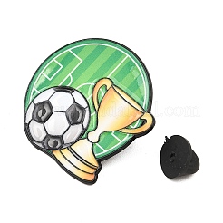 Sportmotiv Fußball & Pokal Emaille-Anstecknadeln&nbsp;JEWB-L023-02D-EB