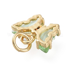 Ciondolo in ottone con micro pavé di zirconi chiari&nbsp;ZIRC-P079-B01-12
