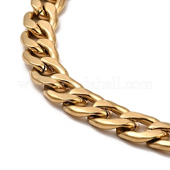 Halskette mit kubanischen Gliedern aus Edelstahl 304&nbsp;BJEW-B072-04G