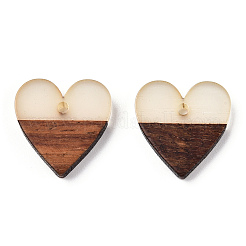 Pendenti in legno di noce e resina luminosa che si illumina al buio&nbsp;RESI-N039-75