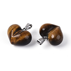 Pendentifs massifs en œil de tigre naturel&nbsp;G-T143-19J