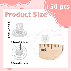 50 Stück Messing-Ohrmuttern&nbsp;KK-WR0001-78P