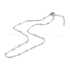 Collane di perline e set di collane con catena satellitare in acciaio inossidabile 304&nbsp;NJEW-JN03459
